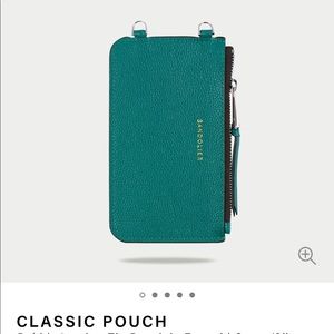 Bandolier people leather expanded zip pouch